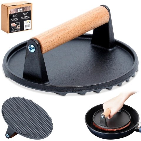 Prasa do Formowania Smash Burgerów Żeliwna ORION 18 cm Prasa do Formowania Smash Burgerów Żeliwna ORION 18 cm