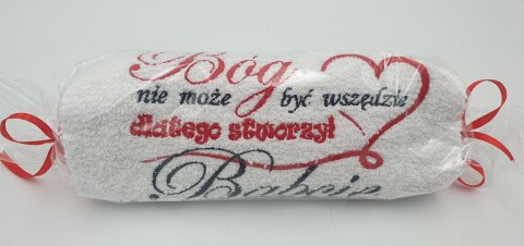 Ręcznik cukierek 50 x 100 cm Bóg nie może być wszędzie dlatego stworzył Babcię Ręcznik cukierek 50 x 100 cm Bóg nie może być wszędzie dlatego stworzył Babcię