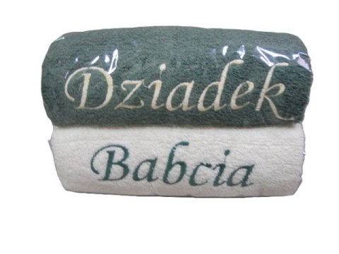 Ręcznik haftowany dla Babci Dziadka 2 szt. 50 x 100 cm Ręcznik haftowany dla Babci Dziadka 2 szt. 50 x 100 cm