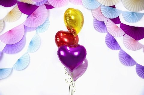 Balon foliowy Serce, 45cm, Złote Partydeco Balon foliowy Serce, 45cm, Złote Partydeco