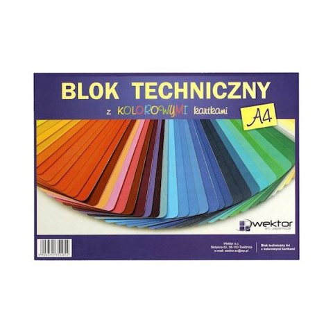 Blok techniczny A4 kolorowy 10szt. Blok techniczny A4 kolorowy 10szt.