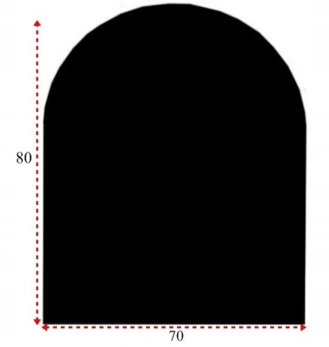 Podstawa szklana hartowana - szyba pod Piec lub Kominek 80x70 cm CZARNA Podstawa szklana hartowana - szyba pod Piec lub Kominek 80x70 cm CZARNA